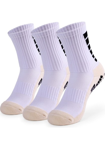 3 Çift Erkek Kaymaz Futbol Çorapları Basketbol Için Sıkıştırma (Yurt Dışından)