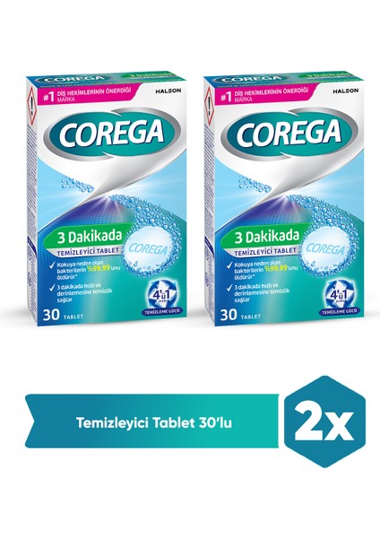 Diş Protezi Temizleyici Tablet 30'lu - 2 Adet