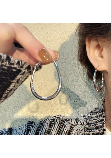 Hafif Lüks Çok Yönlü Ankora Kırmızı Atmosfer Küpe Duygusu Kadın Moda Mizaç Kıdemli Kare ve Yuvarlak Yüz Küpe Duygusu Aşk Küpeleri (Yurt Dışından)