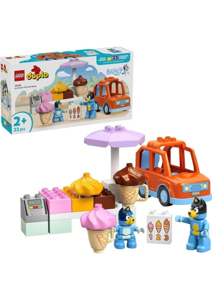 Bfs 10458 LEGO Duplo Bluey ile Dondurma Gezisi 22 Parça +2 Yaş