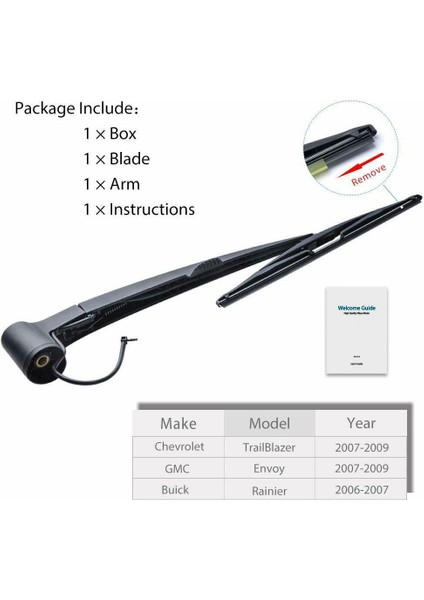 Chevrolet Trailblazer Elçisi Buick Rainier Ön Cam Silecek Kol Bıçağı Seti (Yurt Dışından) indirimleri