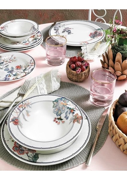 Pierre Cardin Premium Porselen Gabriel Yemek Takımı Çok Renkli 6 Kişilik