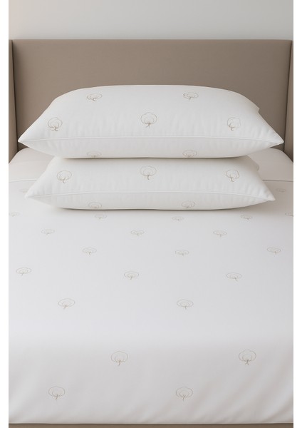 Desenli Pamuk Yastık (50X70) 2 Adet