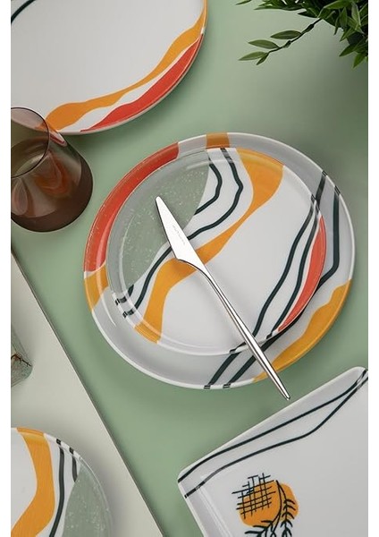 Porselen Moderna 18 Parça 6 Kişilik Ikram Seti Estate fiyatları