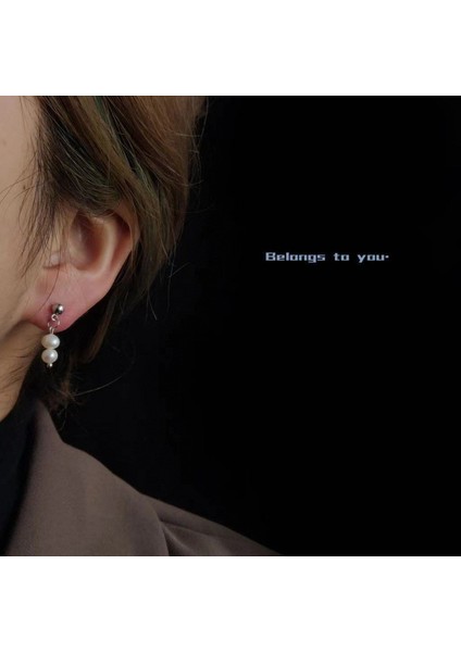 925 Gümüş Iğne Mizaç Inci Küpeküpe Kıdemli Duygusu Aşk Çiçek Yüzile(Yurt Dışından)