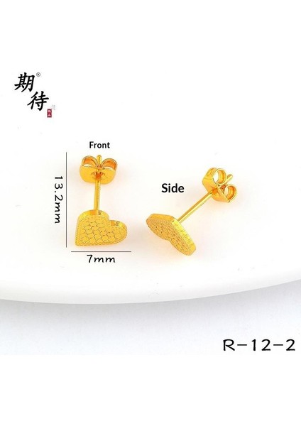 Kum Altınyeni Çin Altın Kalp Çiçekhafif Yüz Küçük Arı Çağıran Kedi Küpe(Yurt Dışından)