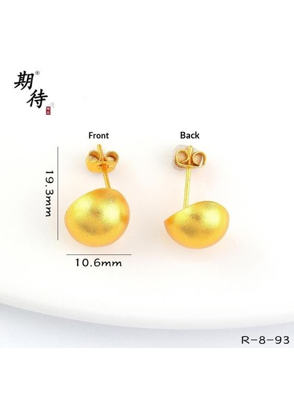 Kum Altınyeni Çin Altın Kalp Çiçekhafif Yüz Küçük Arı Çağıran Kedi Küpe(Yurt Dışından)