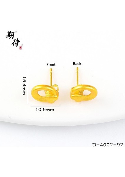 Kum Altınyeni Çin Altın Kalp Çiçekhafif Yüz Küçük Arı Çağıran Kedi Küpe(Yurt Dışından)