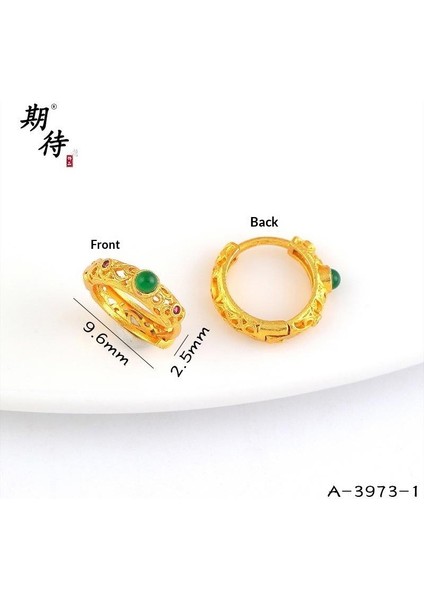 Kum Altınyeni Çin Altın Kalp Çiçekhafif Yüz Küçük Arı Çağıran Kedi Küpe(Yurt Dışından)