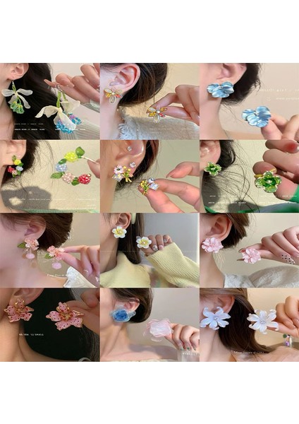 Gümüş Iğne Akrilik Pirinç Boncuk Şifon Çiçekler Püskülmori Tatil Tarzımoda Tatlı(Yurt Dışından) modelleri