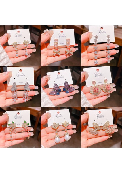 Yüksek Kaliteli Zarif Sınır Ötesi Pop Zirkonya Kıdemli Işık Duygusu Stil Süsler (Yurt Dışından) fiyatları