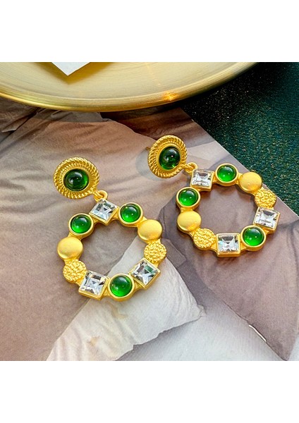 Vintage Bağbozumu Yeşilantika Tarzı Atılı Kıdemli Zarafet Duygusu Mizaçküpe (Yurt Dışından)