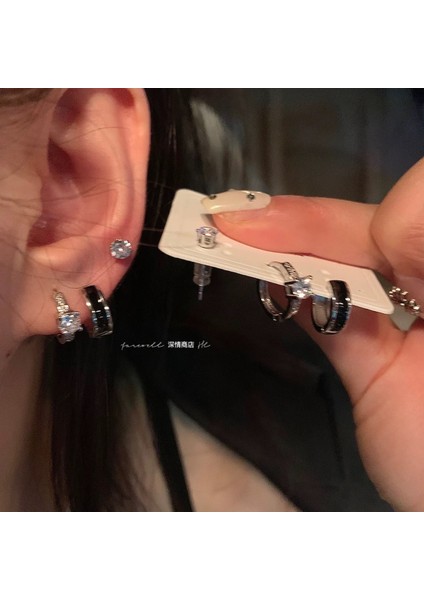 Hafif Lüks Çok Yönlü Ankora Kırmızı Atmosfer Küpe Duygusu Kadın Moda Mizaç Kıdemli Kare ve Yuvarlak Yüz Küpe Duygusu Aşk Küpeleri (Yurt Dışından)