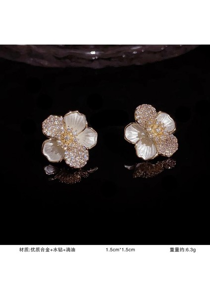 925 Gümüş Iğne Inci Küpe Fransız Retro Işık Lüks Niş Kıdemli Küpe Duygusu Kadın Kore Mizaç Küpe (Yurt Dışından)