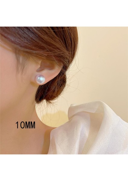 Gümüş Iğne Kıdemli Zirkonya Inci Küpe Duygusu Fransız Niş Retro Işık Lüks Küpe Küpe Takı Kadın (Yurt Dışından)