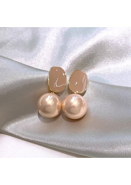 Gümüş Iğne Kıdemli Zirkonya Inci Küpe Duygusu Fransız Niş Retro Işık Lüks Küpe Küpe Takı Kadın (Yurt Dışından)