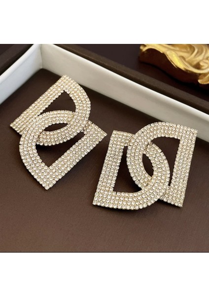 Avrupa ve Amerika Birleşik Devletleri Modasında Kıdemli Atmosfer Mizaç Küpeleri Duygusu Atılı Elmas Taklidi Uzun Püskül Küpeler Kadın (Yurt Dışından)