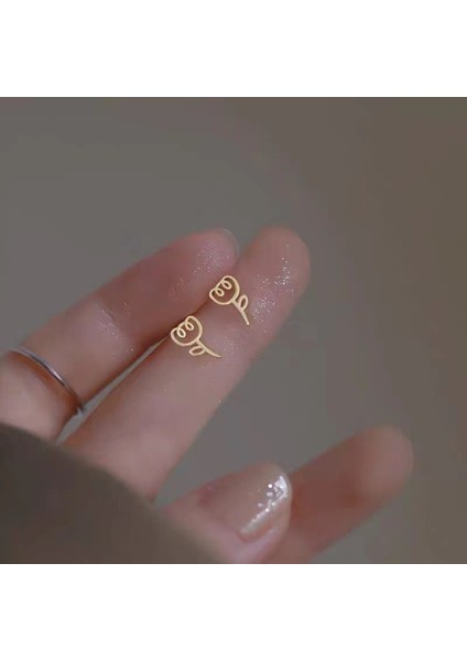 925 Gümüş Küpeler Kız Öğrenciler Niş Minimalist Tasarım Kıdemli Küpeler Yeni Gelgit Ins Küpeleri (Yurt Dışından)