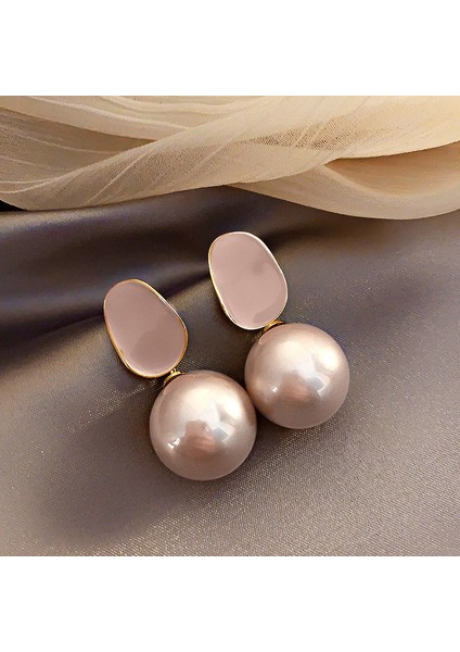 Elektroliz Gümüş Iğne Tatlı Su Inci Çiçek Küpe Moda Üst Düzey Küpe Duygusu Fransız Işık Lüks ve Zarif Küpe Kadın (Yurt Dışından)