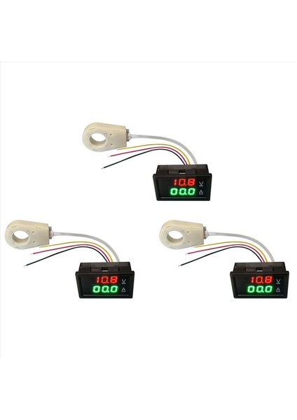 2x Salon Ammetre Voltmetre Dc 0-300V 200A Pil Monitörü LED Dijital Akım Voltaj Metre 12V 24V 36V 48V 60V (Yurt Dışından)