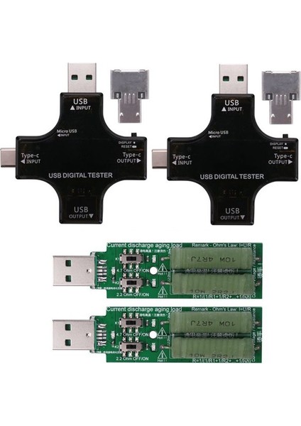 USB C Test Cihaz 2&#39 De 1 Tip C USB Test Cihazı Renk Ekran IPS Dijital Voltmetre Voltaj Yüklü Akım Güç Sıcaklığı (Yurt Dışından) fırsatları
