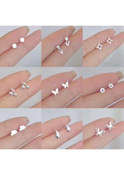 925 Gümüş Küpeler Kız Öğrenciler Niş Minimalist Tasarım Kıdemli Küpeler Yeni Gelgit Ins Küpeleri (Yurt Dışından) fırsatları