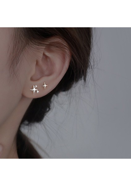 925 Gümüş Küpeler Kız Öğrenciler Niş Minimalist Tasarım Kıdemli Küpeler Yeni Gelgit Ins Küpeleri (Yurt Dışından) fiyatları