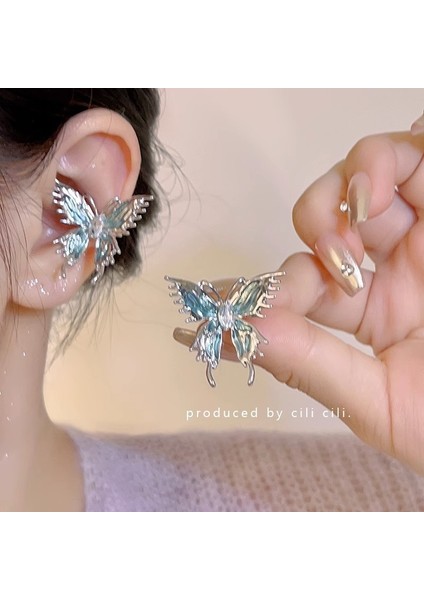 Kulak Deliği Yok Kulak Klipsi Soğuk Hissi Tasarım Küpeler Kadın Uzun Bölüm Püskül Inci Kulak Kemiği Klipsi (Yurt Dışından)