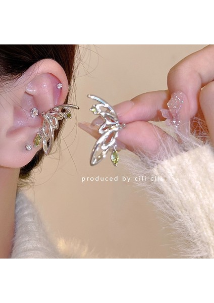 Kulak Deliği Yok Kulak Klipsi Soğuk Hissi Tasarım Küpeler Kadın Uzun Bölüm Püskül Inci Kulak Kemiği Klipsi (Yurt Dışından)