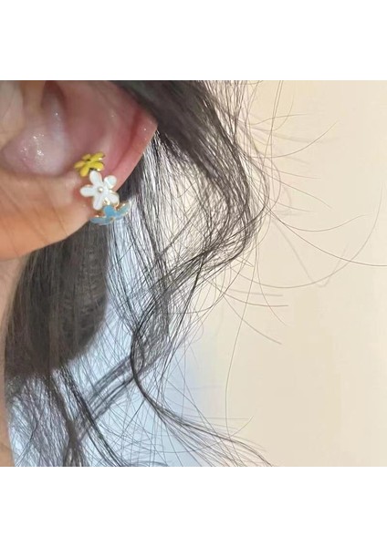 Kulak Deliği Yok Kulak Klipsi Soğuk Hissi Tasarım Küpeler Kadın Uzun Bölüm Püskül Inci Kulak Kemiği Klipsi (Yurt Dışından)