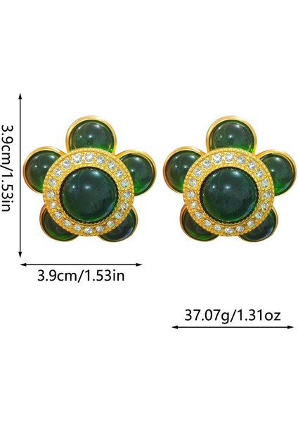 Vintage Bağbozumu Yeşil Küpe Fransız Antika Mahkeme Tarzı Atılı Kıdemli Zarafet Duygusu Mizaç Küpe Küpe (Yurt Dışından) fiyatları
