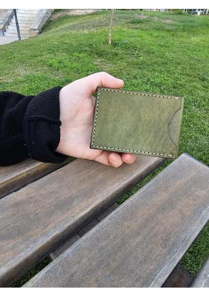 Hakiki Deri Katlanır Cüzdan Kartlık