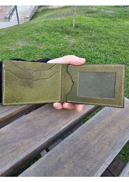 Hakiki Deri Katlanır Cüzdan Kartlık