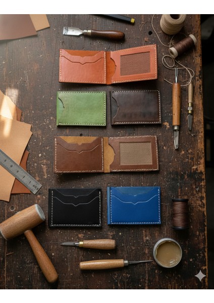 Hakiki Deri Katlanır Cüzdan Kartlık