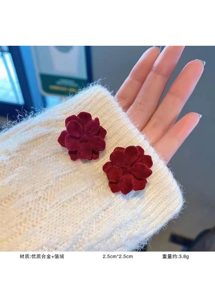 925 Gümüş Iğne Inci Küpe Fransız Retro Işık Lüks Niş Kıdemli Küpe Duygusu Kadın Kore Mizaç Küpe (Yurt Dışından)