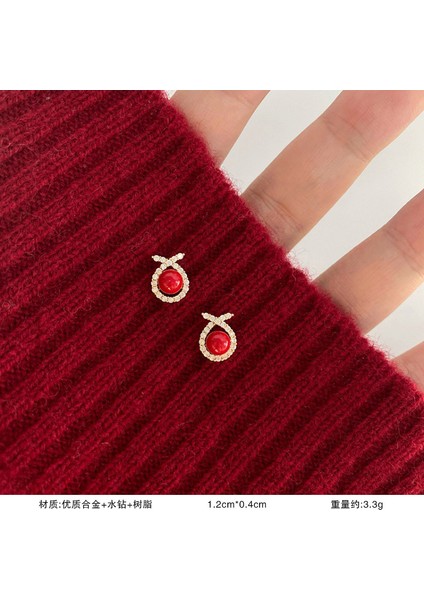 925 Gümüş Iğne Inci Küpe Fransız Retro Işık Lüks Niş Kıdemli Küpe Duygusu Kadın Kore Mizaç Küpe (Yurt Dışından)