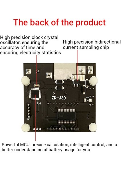 ZK-J30 Coulomb Metre Ekran Pil Testi Lityum Pil Koruması Çift Yönlü Akım 30A (Yurt Dışından)