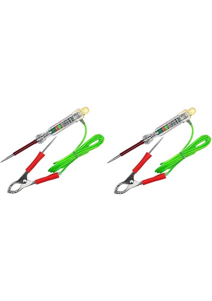 4x Otomotiv LED Devre Test Cihazı 6-24V Çift Problu Test Işığı 47 Inç Antifrizli Tel Timsah Klipsi Test Için (Yurt Dışından) fiyatları