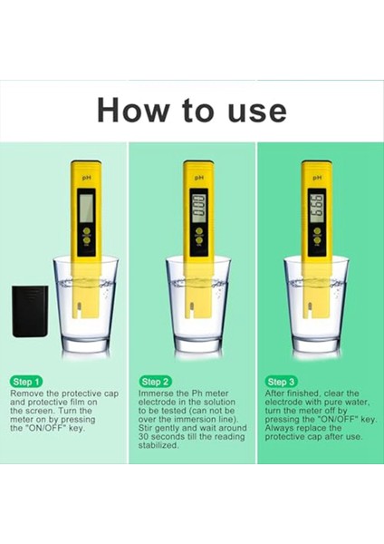 Ph ve Tds Metre Combo Dijital Ph Su Test Cihazı 3&#39 Ü 1 Arada Tds Sıcaklığı ve Ec Metre Içme Suyu Için Hidroponicsetc (Yurt Dışından) modelleri