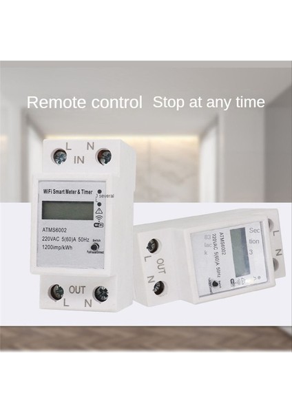 ATMS6002 Tek Fazlı Dın Demiryolu Elektrik Enerji Ölçer Tuka Akıllı Wifi Metre Wifi Uzak Metre Wifi Ölçüm Anahtarı (Yurt Dışından) indirimleri