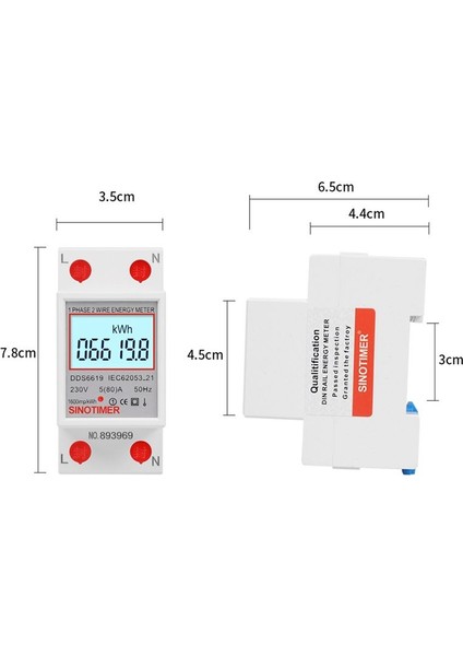 Sinotimer DDS6619-008 1 Faz Iki Tel LCD Dijital Ekran Wattmetre Güç Tüketimi Enerji Elektrik Ölçer Kwh Ac 230V 50Hz (Yurt Dışından) modelleri