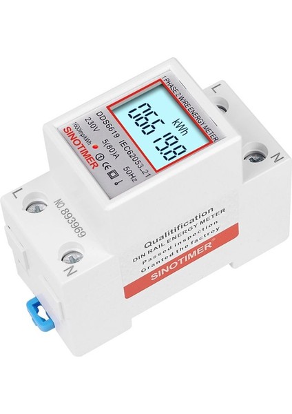 Sinotimer DDS6619-008 1 Faz Iki Tel LCD Dijital Ekran Wattmetre Güç Tüketimi Enerji Elektrik Ölçer Kwh Ac 230V 50Hz (Yurt Dışından) indirimleri