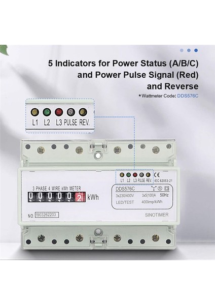 Üç Faz 4 Tel Dijital Güç Elektrik Ölçer Kwh Güç Tüketimi Monitörü Dın Demiryolu Montajı Ac 380V 400V A (Yurt Dışından) fiyatları
