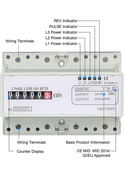 Üç Faz 4 Tel Dijital Güç Elektrik Ölçer Kwh Güç Tüketimi Monitörü Dın Demiryolu Montajı Ac 380V 400V A (Yurt Dışından) modelleri