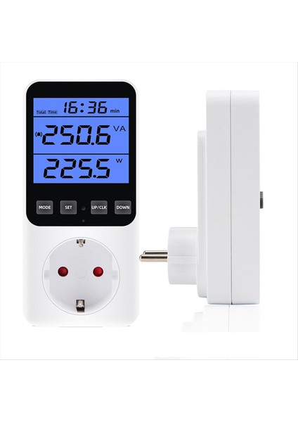 Ab Fişi Dijital Enerji Ölçer Wattmetre Soket Voltajı Güç Tüketimi Watt AC230V Elektrik Analizör Monitör Test Cihazı (Yurt Dışından) fiyatları