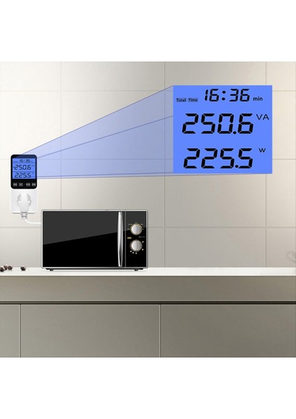 Ab Fişi Dijital Enerji Ölçer Wattmetre Soket Voltajı Güç Tüketimi Watt AC230V Elektrik Analizör Monitör Test Cihazı (Yurt Dışından) modelleri