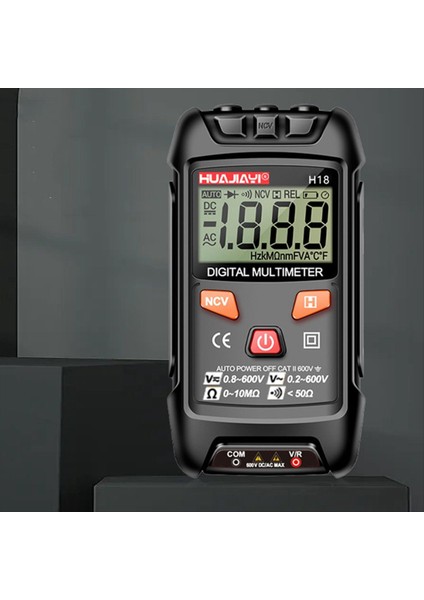 Huajiayi H18 Mini Dijital Multimetre Ac/dc Voltaj Metre 1999 Multimetro Ohm Ncv Elektrik Araçları Kırmızı (Yurt Dışından) fırsatları