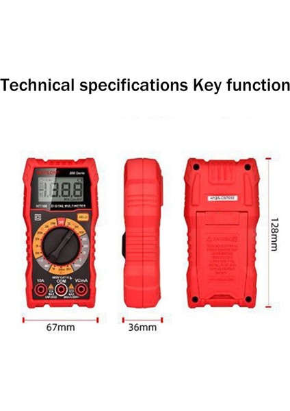 Mayilon HT108L Multimetre Dijital Profesyonel Voltmetre Ammetre Aralığı 600V 10A Ac Dc Test Cihazı (Yurt Dışından) fiyatları