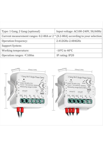 Tuya Wifi 80A Tek Faz Kelepçe Güneş Pv Çift Yönlü Iki Yönlü Enerji Ölçer Uygulama Kontrolü 2 Çete (Yurt Dışından) modelleri