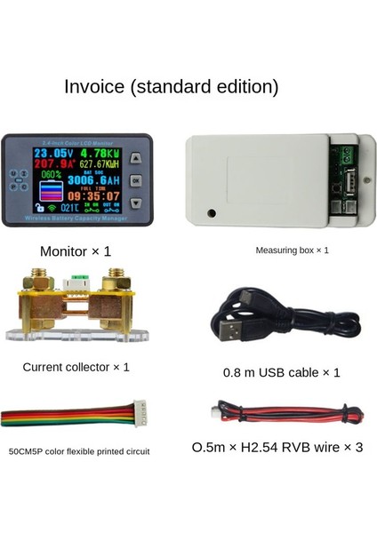 VAC8710F 2 4 Inç Kablosuz Voltaj Ölçer+Edinme Modülü+Kılıf Kılıf Kapasitesi Güç Dedektörü 120V 100A (Yurt Dışından) modelleri